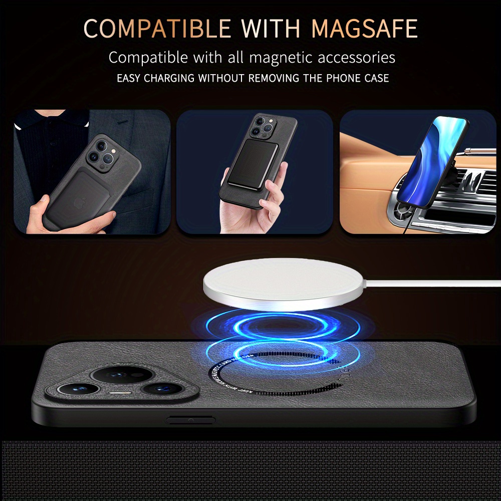 luxury PU leather phone case for HUAWEI P70 Ultra/P70pro+/P60pro/P50/P40 Support magnetic, Support car holder, protective, high-quality_voghion.com