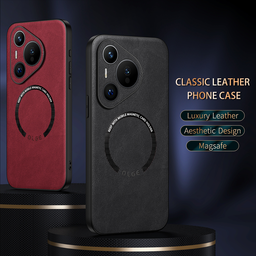 luxury PU leather phone case for HUAWEI P70 Ultra/P70pro+/P60pro/P50/P40 Support magnetic, Support car holder, protective, high-quality_voghion.com