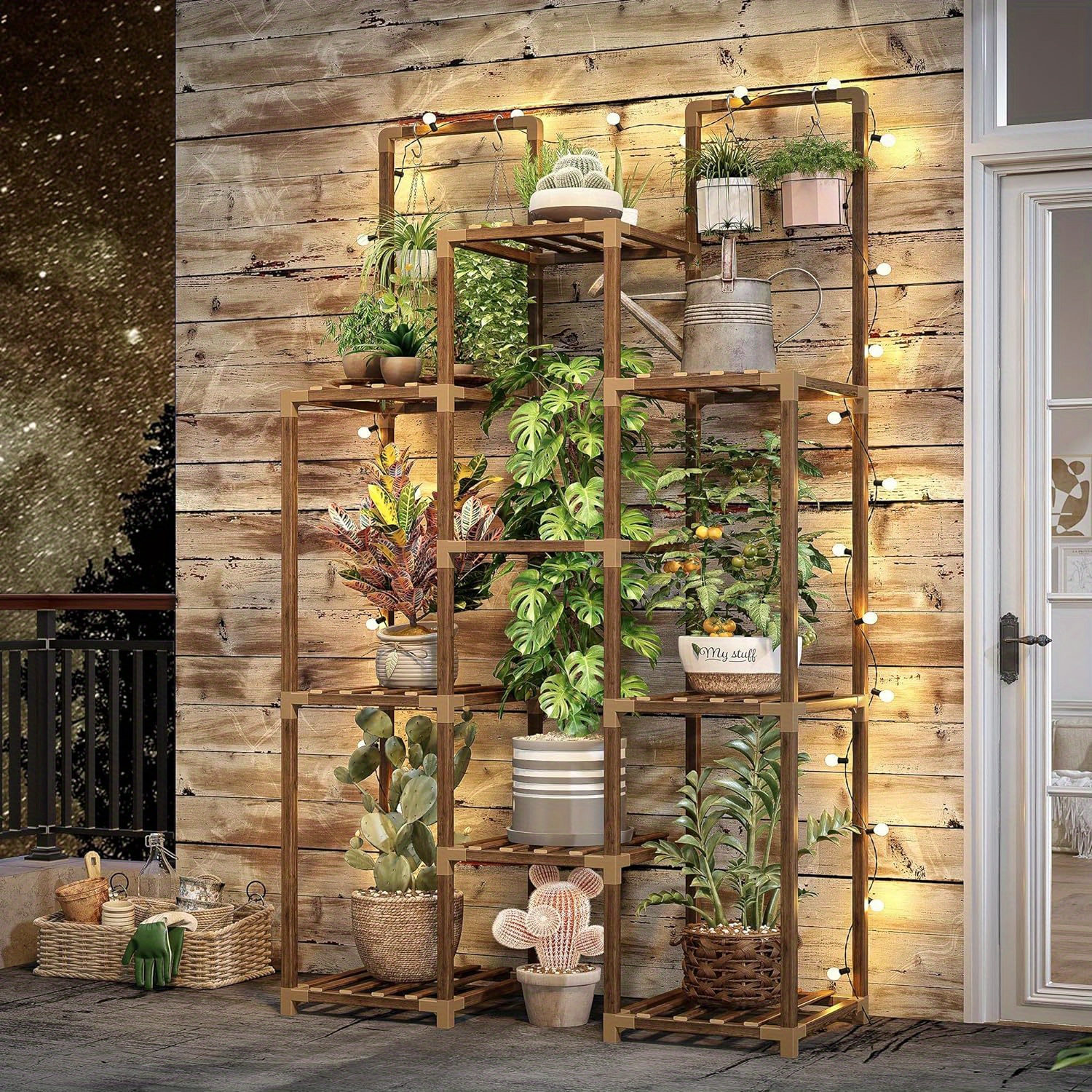 4-Tier Greenhouse Shelving Staging Plant Shelf