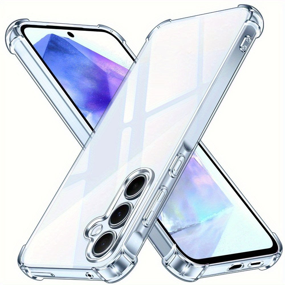 

Coque de protection transparente pour Samsung Galaxy A04S/A05S/A14/A15/A25/A35/A55 5G - Ultra-mince, texture gelée, antichoc, étui en TPU