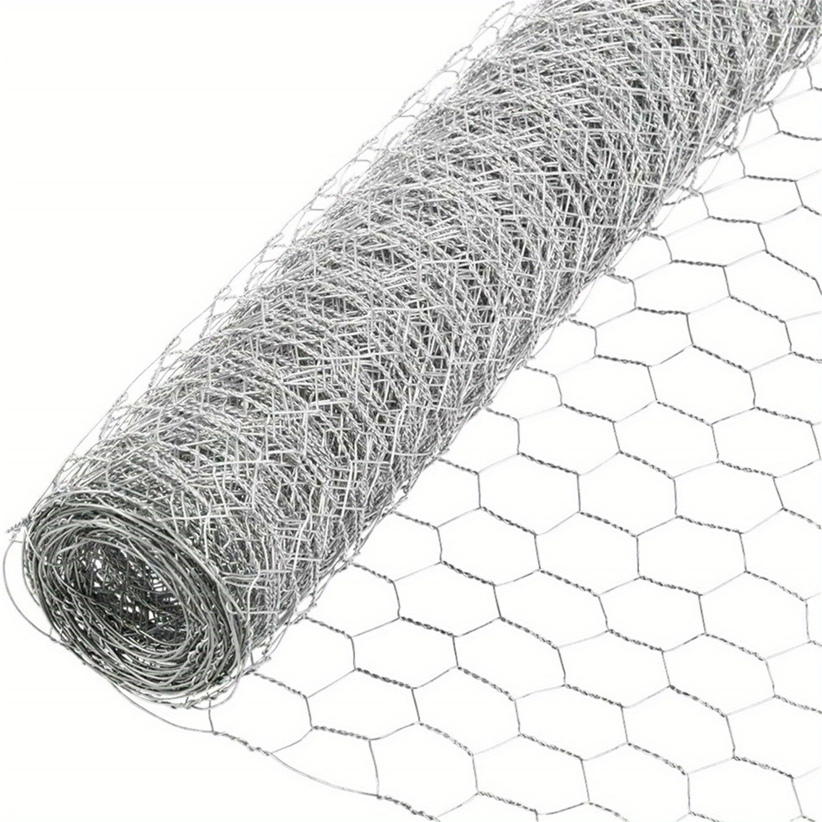 

4ftx150ft Chicken Wire Netting Galvanized Wire Mesh Hexagonal For Poultry Garden Fencing Barrier Christmas Gift