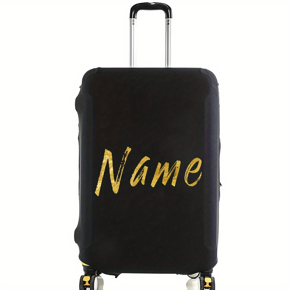 TEMU Customizable Nylon Suitcase Covers With Personalized Name - Travel Luggage Protector, Dustproof Handbag Organizers For 18-32 Inch Suitcases