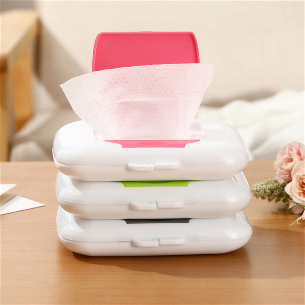 

Portable Plastic Wet Wipe Storage Box With Hanging Rope - Lightweight Travel Tissue Dispenser, Easy-to-carry Tissue Holder For Backpack & Handbag Accessories - 1pc