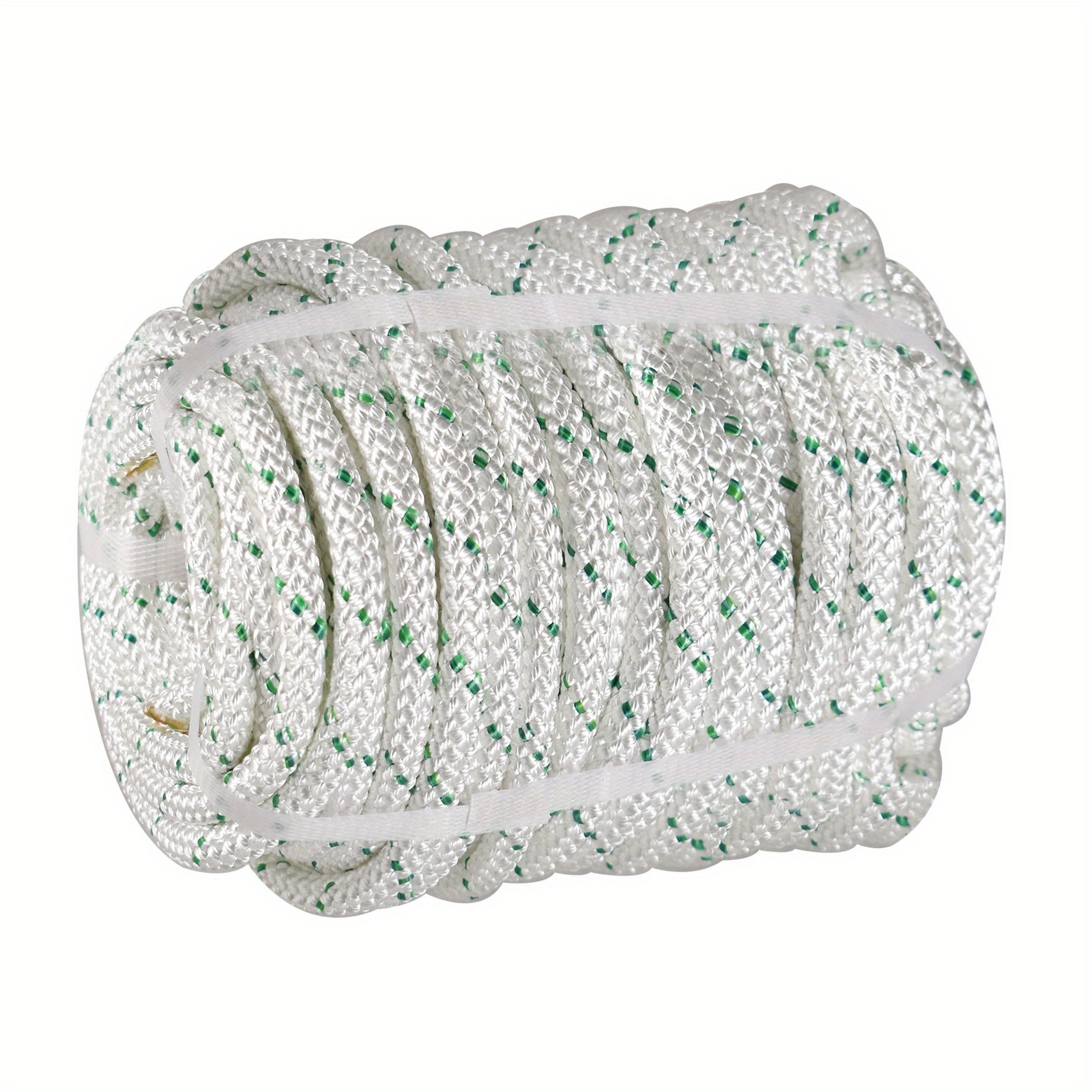 TEMU Wflnhb 3/8 ×200ft Heavy Duty Braided Polyester Rigging Rope White, Without Battery