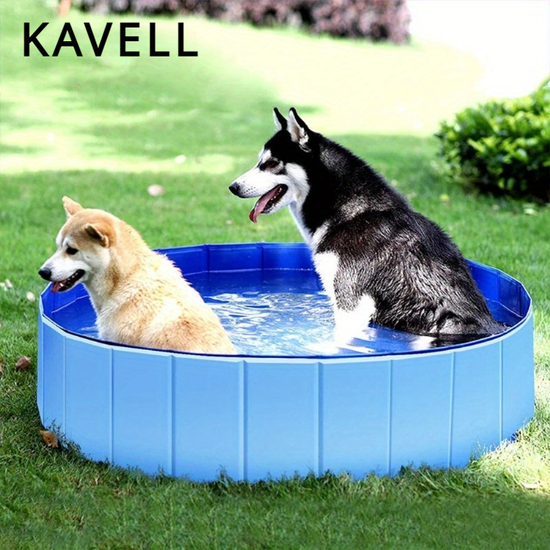 

Medium Foldable Dog Pool: Portable Swimming Pool For Dogs, Cats, And Kids - Pvc Material, Collapsible, Pet Puppy Bathing Tub