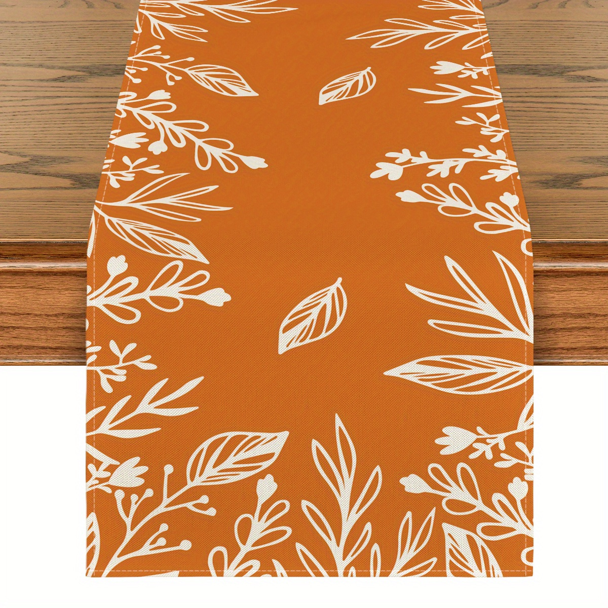 

Sm:)e Orange 1pc Table Runner 13x72 Inch And 4pc Place Mats 15 Inch, Seasonal Autumn Kitchen Dining Table Funky Home Decoration For Home Party Funky Home Decor