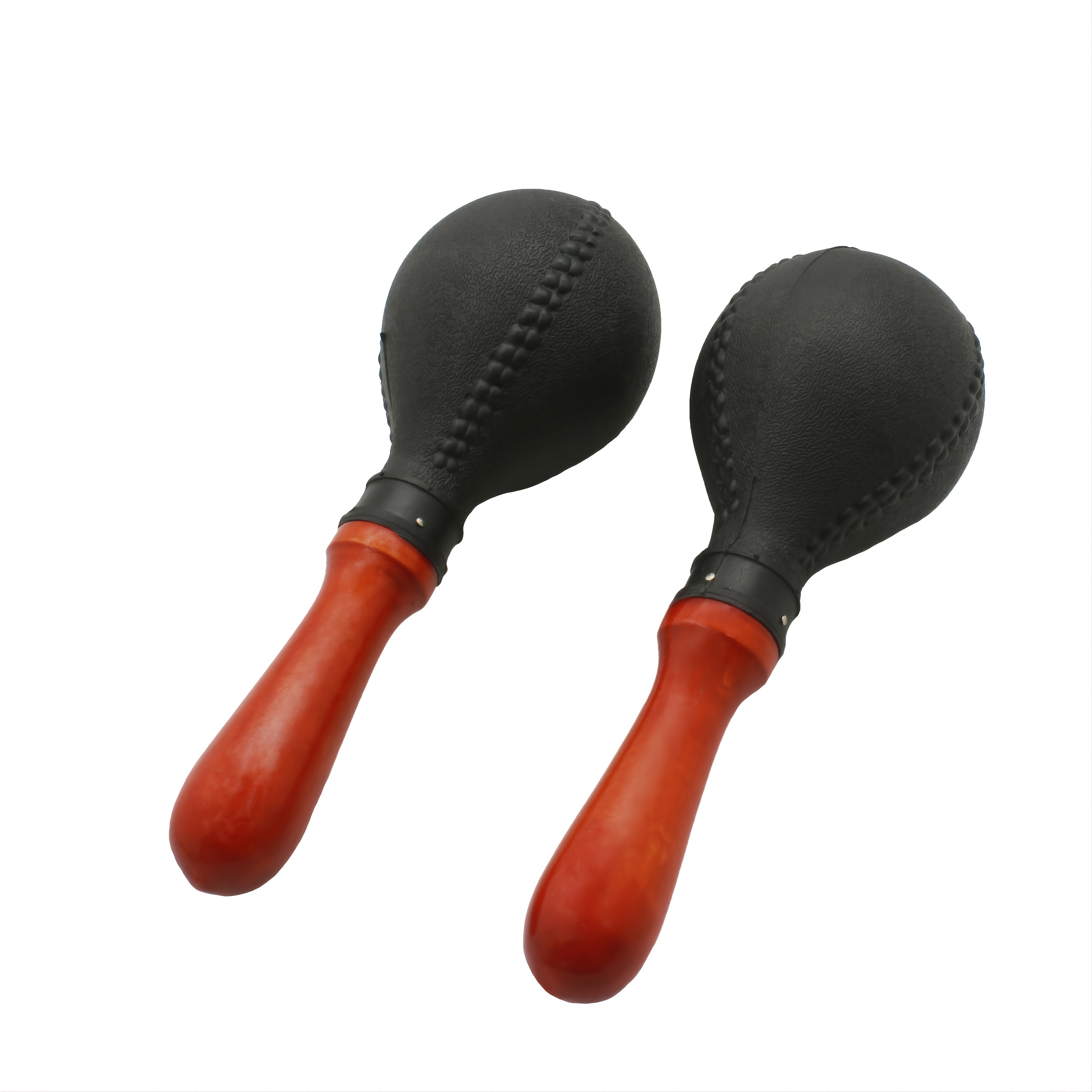 

2pcs Maracas avec Manches en Bois - Coque en Plastique ABS pour un Son Amélioré, Idéal pour Débutants & Performances