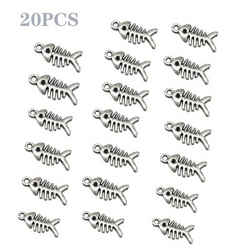 TEMU 20 stuks vintage stijl visgraat hangers voor het maken van kettingen, oorbellen, armbanden en andere sieraden projecten