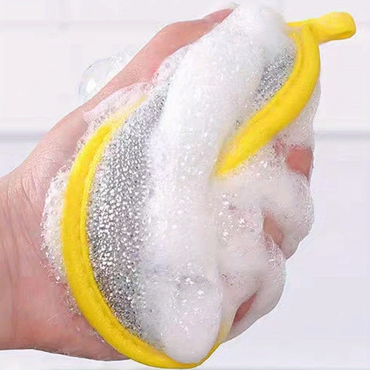 6/12 buc. Burete Magic Dublu pentru Spălat Vase - Perie de Curățat Oale și Vasuri cu Putere de Eliminare a Petelelor - Prosop Durabil și Absorbant pentru Curățarea Bucătăriei, Suprafețe Spumante Fără Grăsime, Culoare Aleatorie