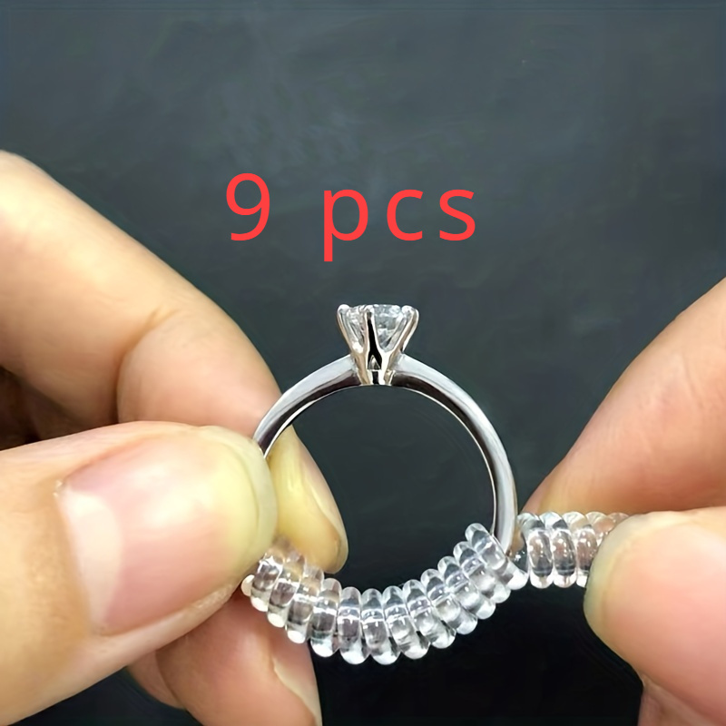 Transparent Plastic Ring Size Adjuster Set for Loose Rings 3 6 9pcs Invisible Ring Sizer Fit Jewelry Tightener Resizing Tool Non Slip Sp