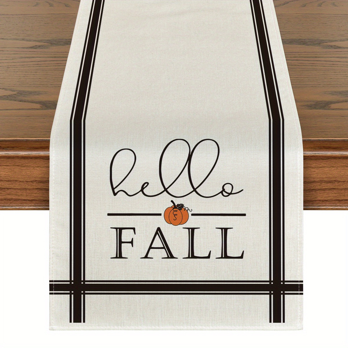 

Sm:)e Hello Fall Pumpkin Table Runner, Seasonal Harvest Vintage Thanksgiving Kitchen Dining Table Funky Home Decoration For Indoor Outdoor Home Party Funky Home Decor 13 X 72 Inch