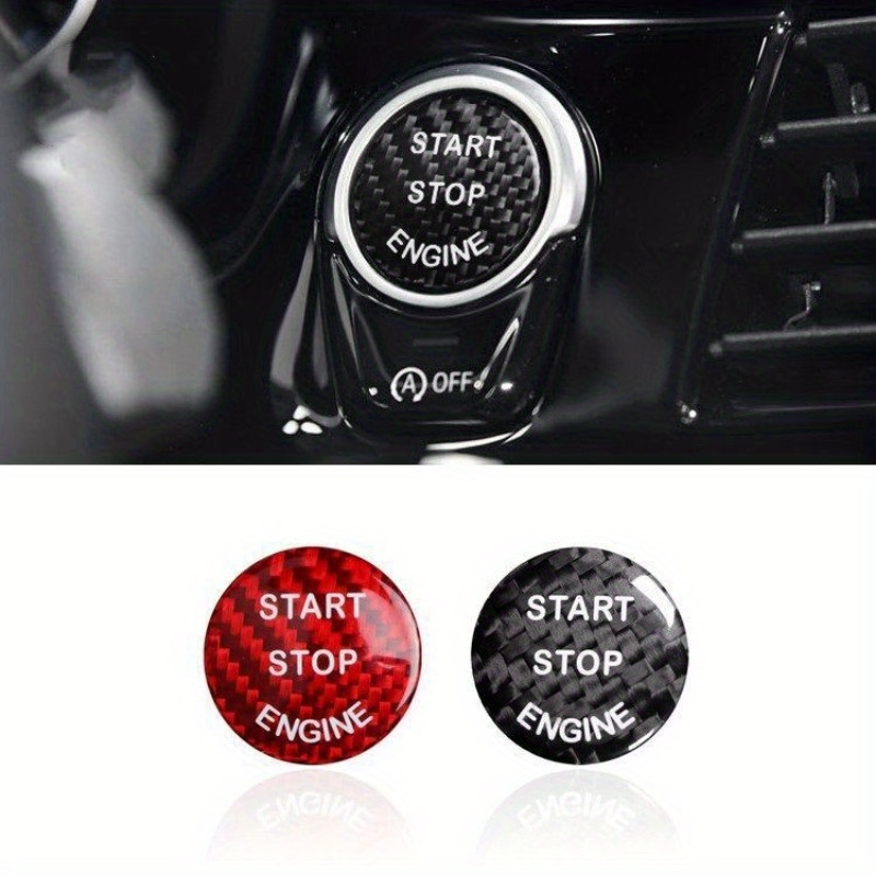 

Carbon Fiber Car Ignition Switch Button Cover - Protective Pvc Decoration For A Stylish Look