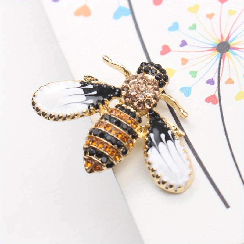 whimsical charm elegant cute bee brooch pin   insect lapel accessory for   gift idea details 0