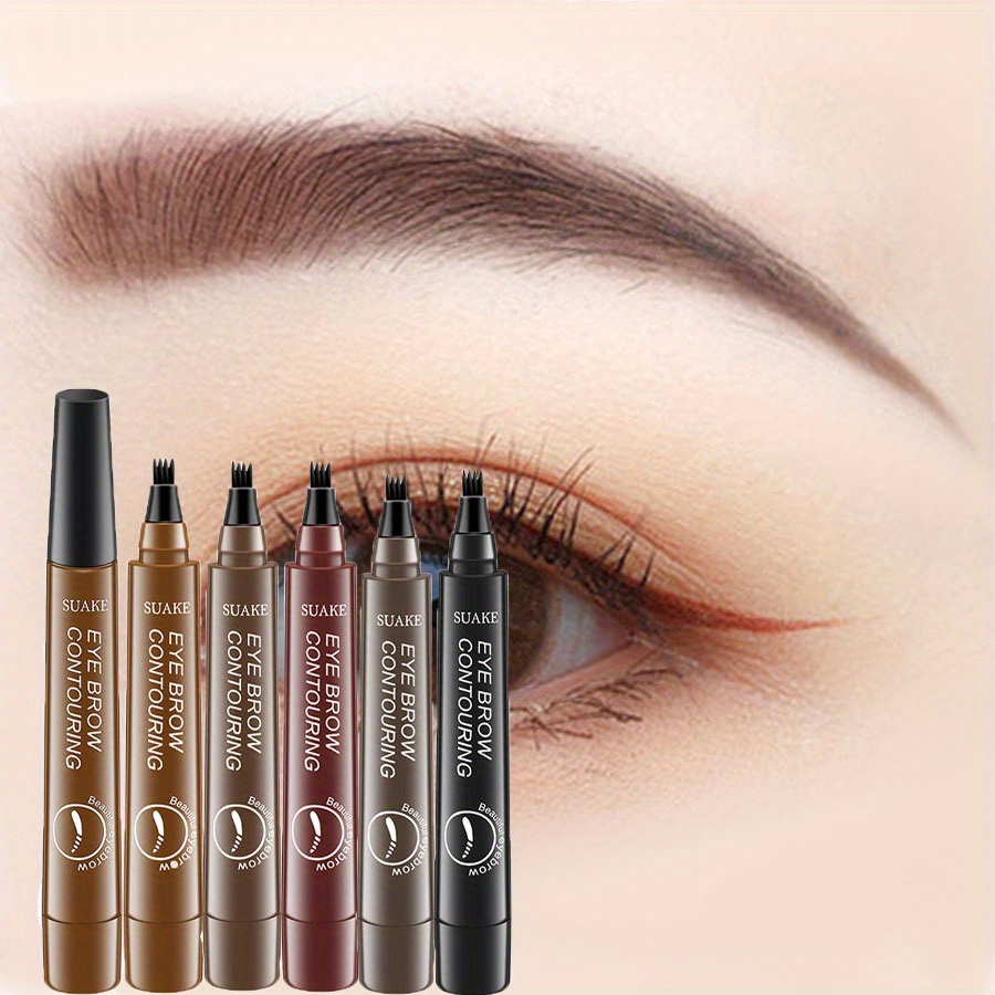 5pcs bolígrafo de   de cejas, lápiz de cejas impermeable de larga duración con aplicador de micro- ,   maquillaje de cejas naturales,   cejas  , regalos para mujeres Detalles del producto 2