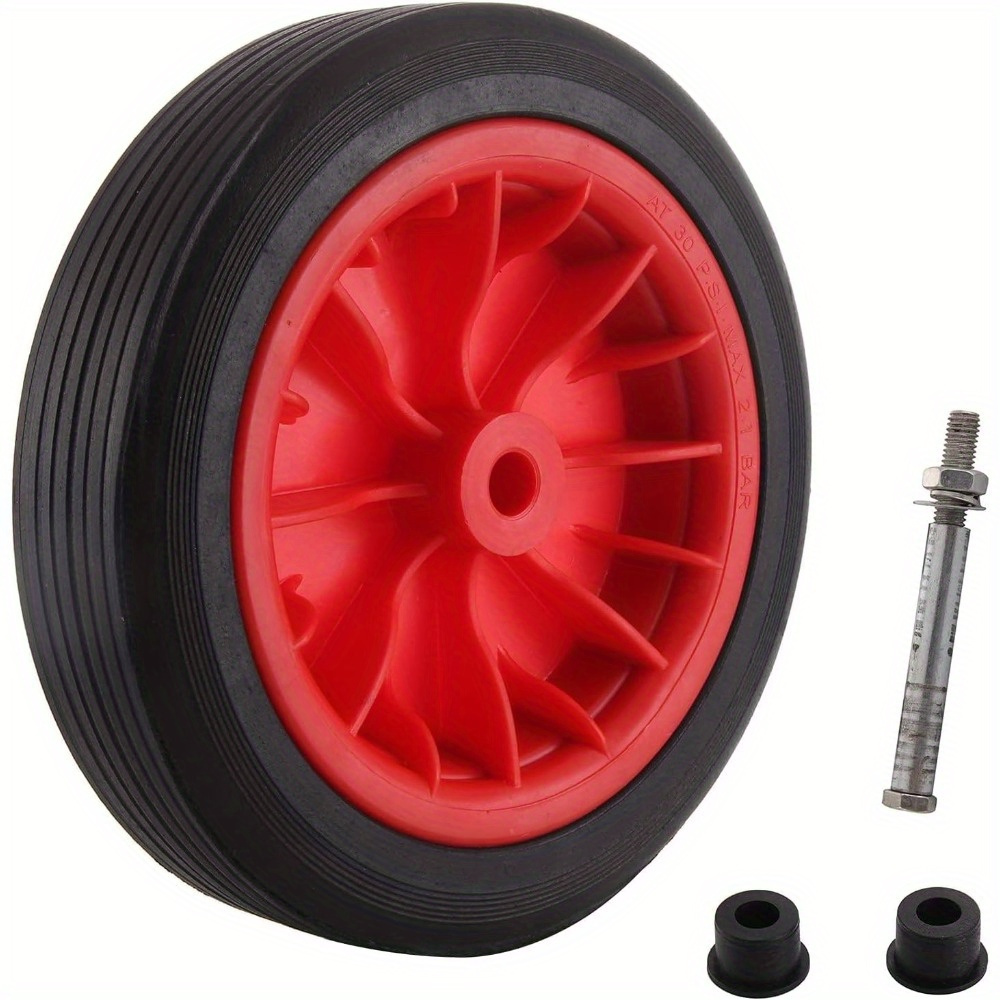 TEMU 1pcs 12" Wheelbarrow Wheel 3.50-4.00/8 + 120mm Pu Solid Industrial Wheelbarrow Wheel Tyre For Most Unicycles Trolley Wheel Barrows