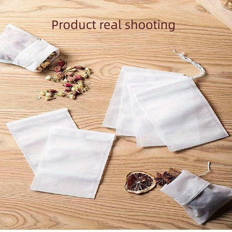 100  food grade non woven tea bags   coffee soup herbal   ideal for   use details 4