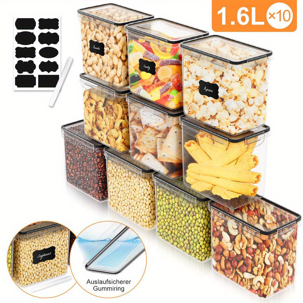 TEMU 10x Storage Containers Storage Cereal Dispenser 1.6l
