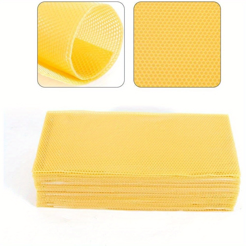 

30 Pcs Beeswax Foundation Honeycomb Bee Honey Sheets Beehive Wax Beekeeping Frames Hive Tool Fast Nesting Supplies For Extraction Of Natural From Honey Bee Hives 19.5 X 41.5cm