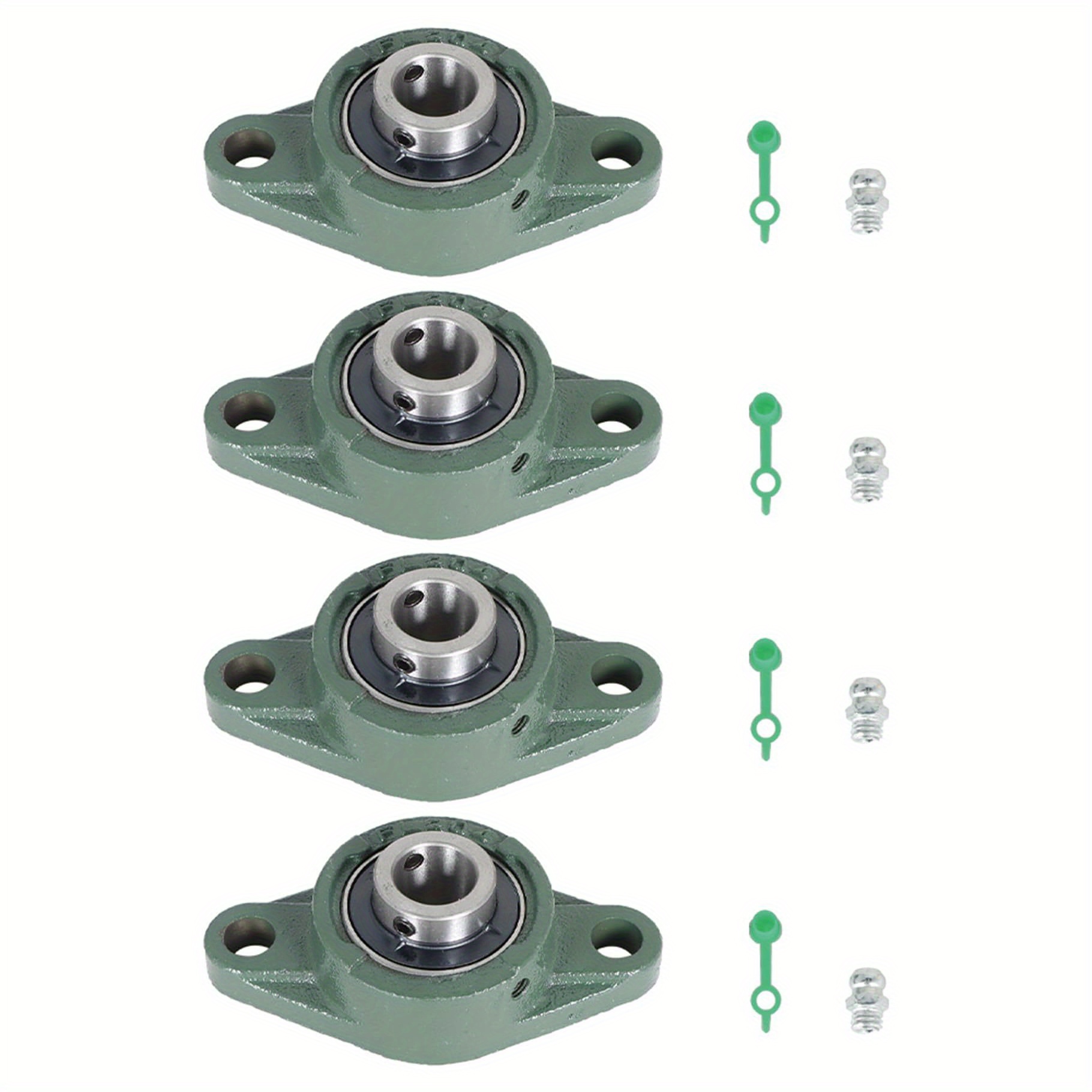 

4pcs Ucfl204-12 Self- Pillow Bearings, 3/4 Inch , Square Flange Mounted With 2 Bolts, Steel Construction, Wflnhb, Pillow Bearing