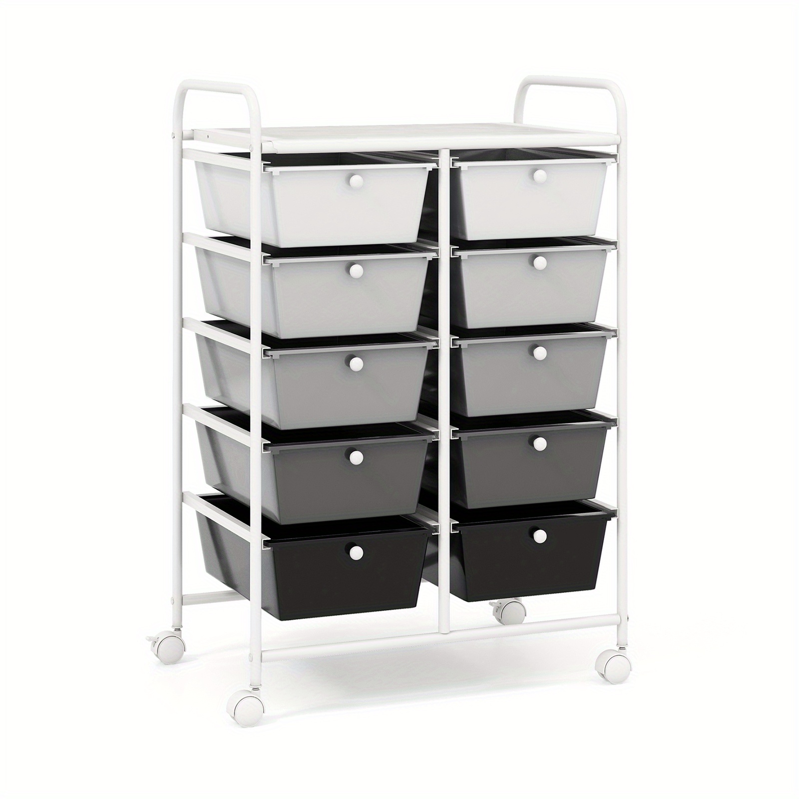 10- Drawers, Metal Frame And , Bathroom Storage For , , 65, 5 X 37 X 87 Cm
