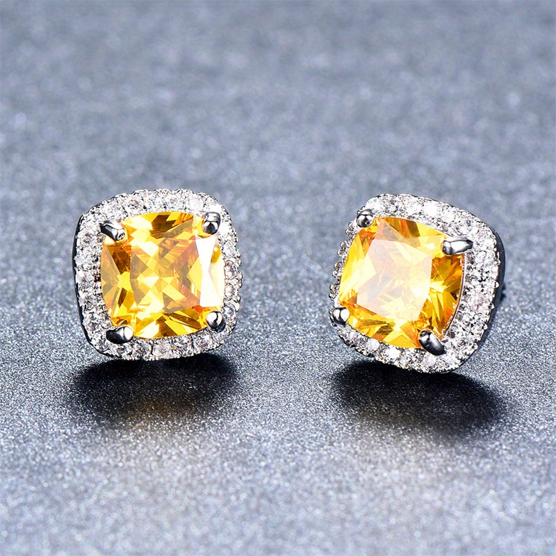 TEMU 1 di Orecchini a Cerchietto con Pietra Gialla Taglio Color , Gioielli per Matrimonio, Orecchini a Cerchietto Taglio , Regali
