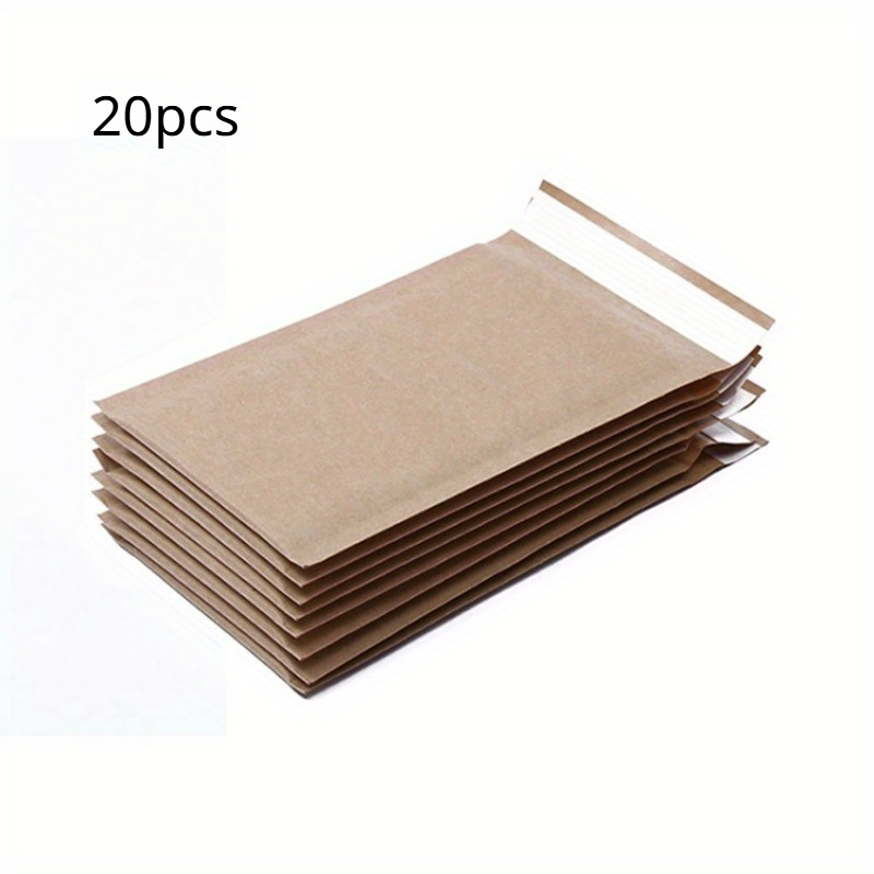 Image of Set Of 20 Bubble-style Mailing Bags Made From Paper, Ideal For Shipping Small Commercial Items, Featuring Opaque, Self-adhesive, And Designs Suitable For Jewelry