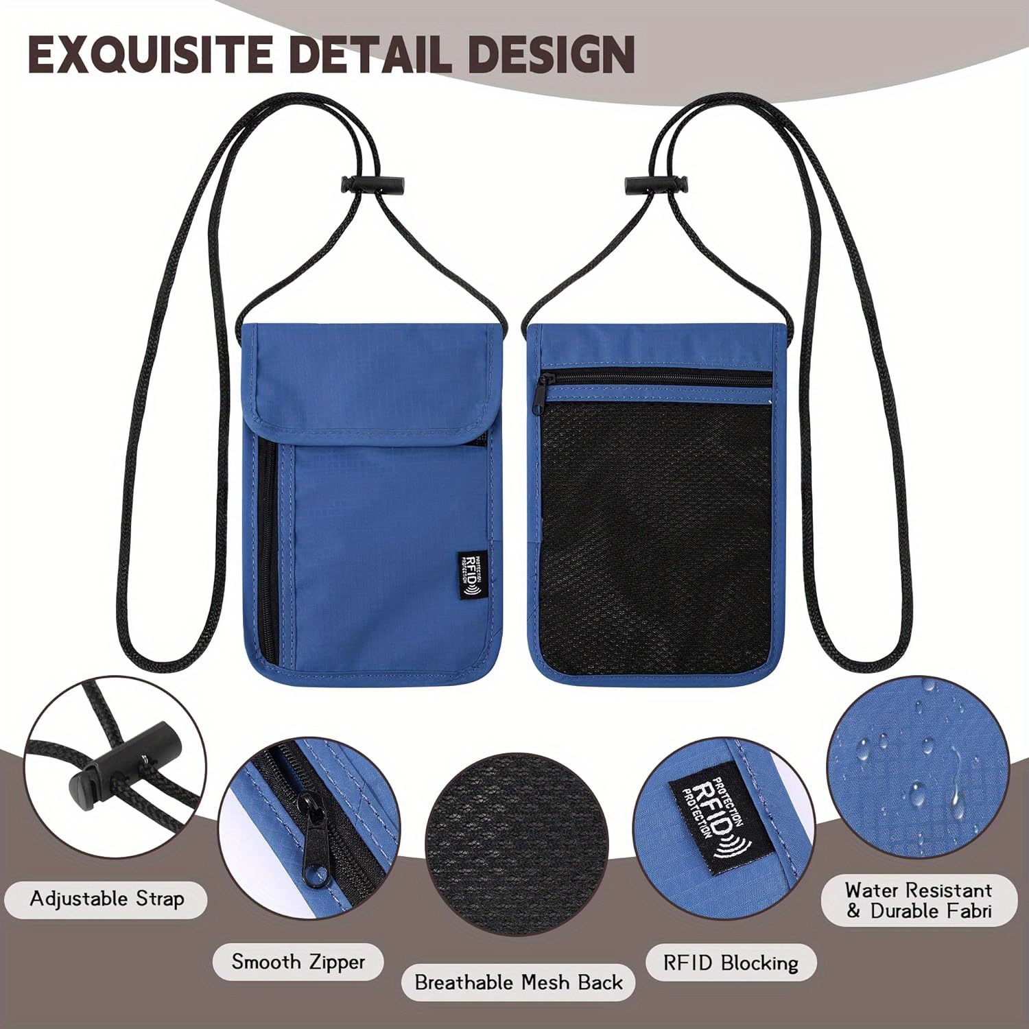 Ceinture Banane Invisible De Voyage – Étanche, Anti-vol, Pour Cacher Argent, Passeport, Smartphone – Idéale Rando, Festival, Voyage