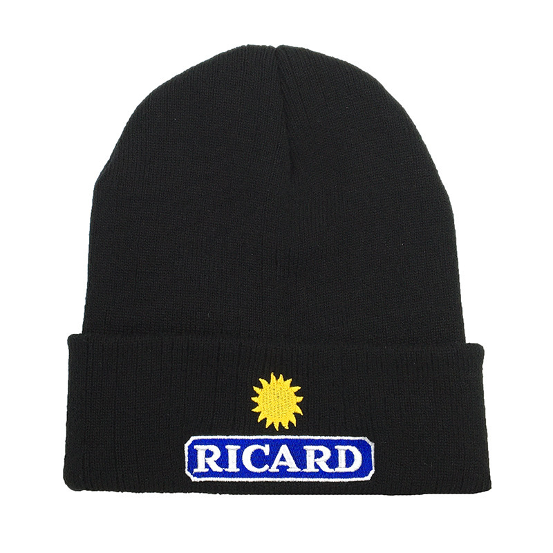 

Ricard Embroidered - Skull Cap Moisture Wicking And Elasticity, -dyed , Washable - Headwear For