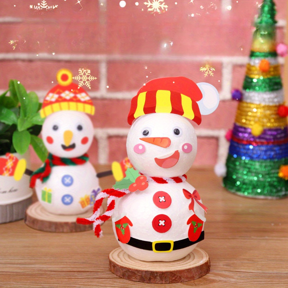 

Diy Snowman Craft Kit - Christmas Party Favors, Ornament Making Set For Holiday Decorations, Seasonal Props, Suitable For 14+, No Electricity Or Feathers Required