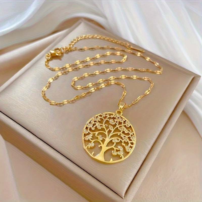 

Creative Fashion Elegant Tree Of Life Pendant Necklace Decoration Accessories Holiday Birthday Gift