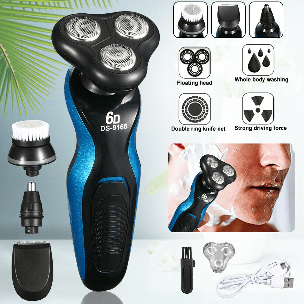 

4 In 1 Electric Shaver For Men, Usb Rechargeable Electric Razors Beard Trimmer Kit For Shaving