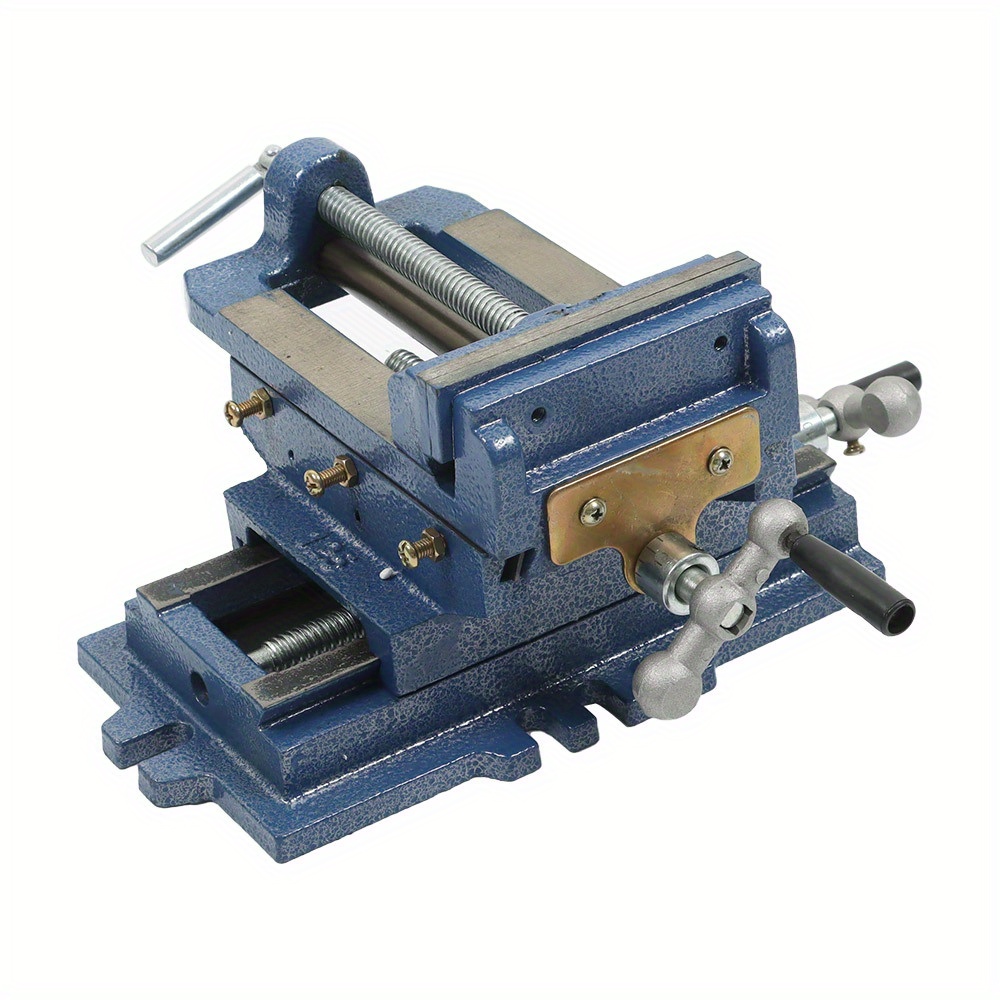 

Heavy-duty 5- Drill Press Vise - X-y Compound Slide, Cast Iron Benchtop Tool Clamping & Workpiece , Adjustable Tightness With 6 Screws, Ideal For Diy & Professional Use