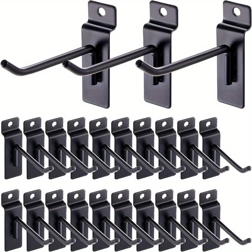 

32pcs Heavy Duty Black Stainless Steel Hooks, 4'' - Display & Storage Accessories For Garage, Retail, And