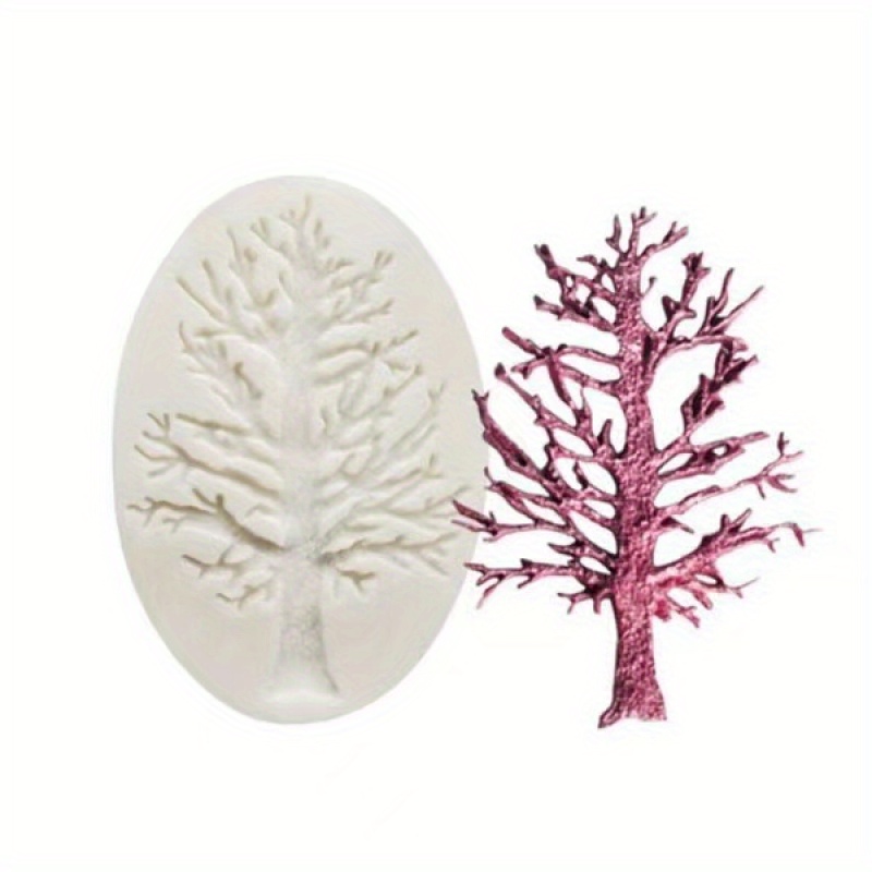 

1pc Small Tree Shape Silicone Mold For Diy Candles, Aromatherapy, , Oil Painting And Plaster Crafts - Multifunctional Hand Tool