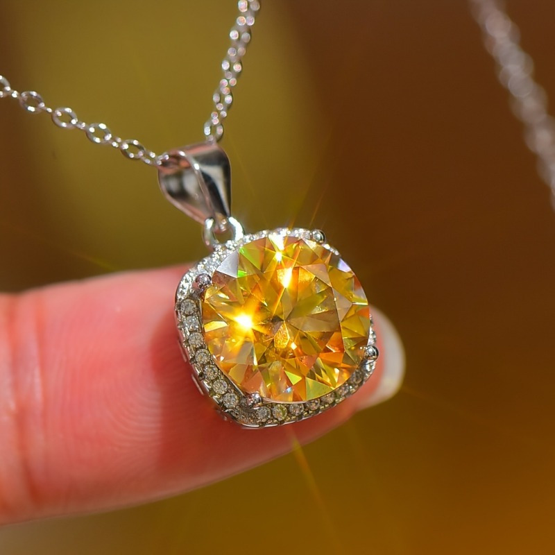 Women's 5ct Moissanite Necklace, Heartfelt Gift