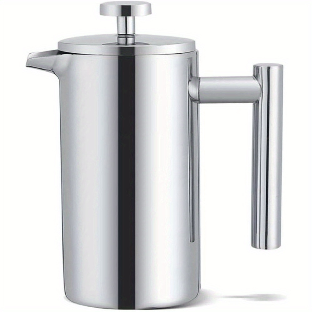 TEMU Stainless Steel French Press Filter Tea Coffee Plunger 800ml