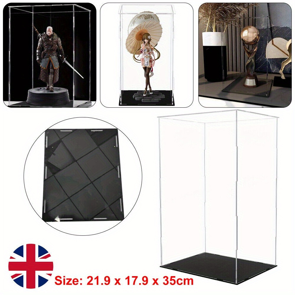 TEMU Large Acrylic Display Case Dustproof Box Clear Collectibles Model Uk