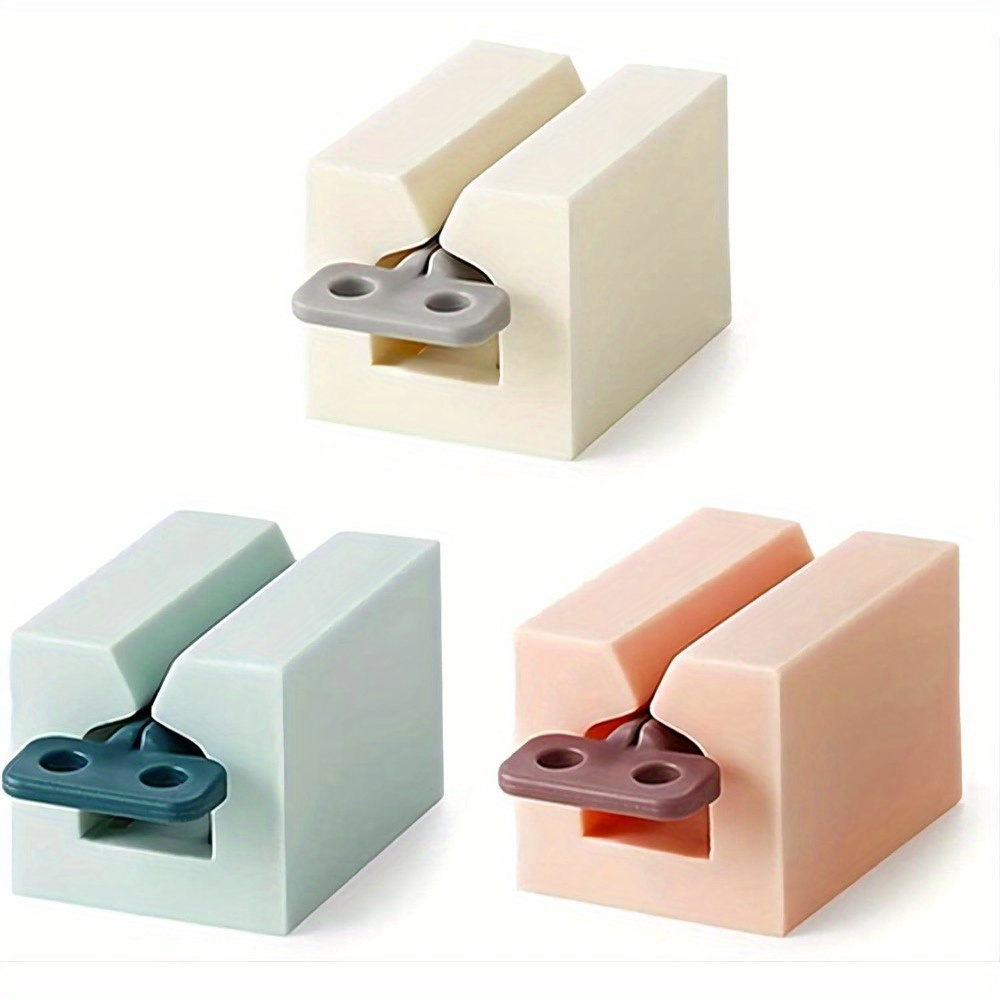 3pcs Toothpaste Squeezer, Rolling Tube Toothpaste Squeezer With Frosted Handles Toothpaste Holder Stand Bathroom Organizer, Toothpaste And Creams (pink + White + Light Blue)