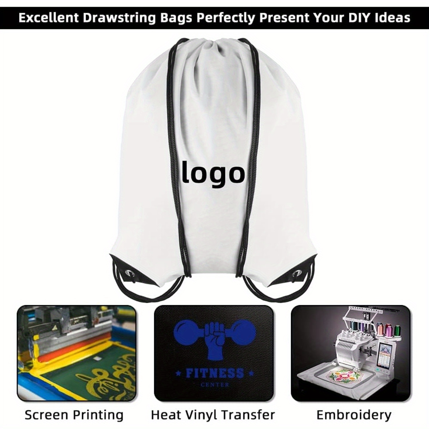 Bulk Drawstring Bags Gym Outdoor Cinch Backpacks Practical