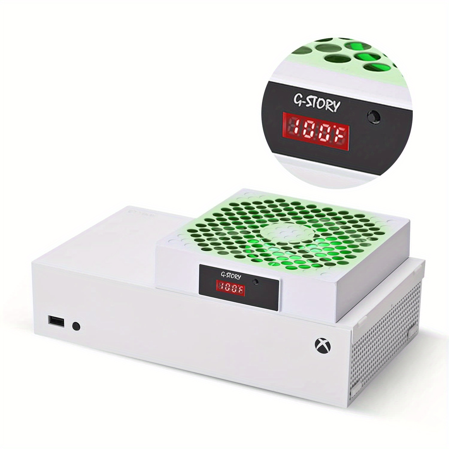 

Cooling Fan For Series S With Automatic Fan Speed Adjustable By Temperature, Led Display, High Performance Cooling, Low Noise, 3 Speed 1500/1750/2000rpm (140mm) With Rgb Led (white))