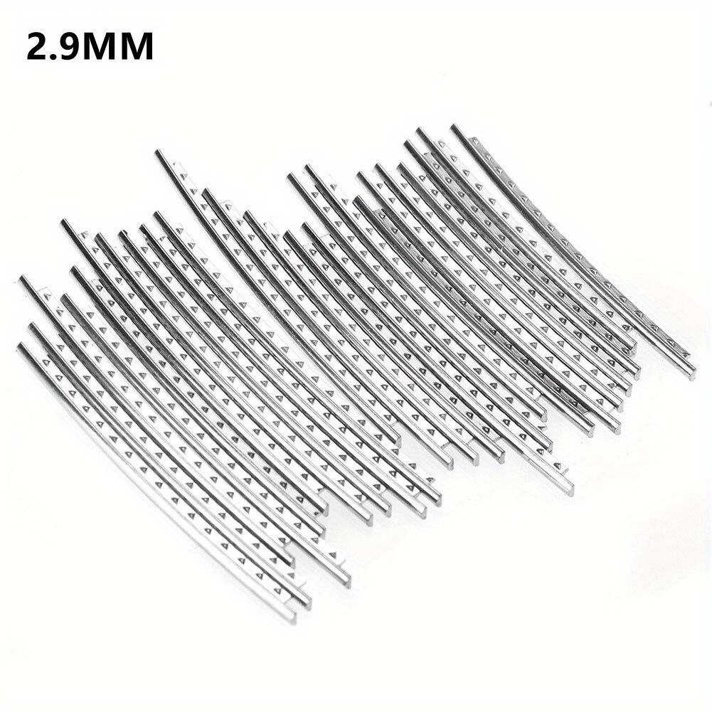 TEMU Set da 1 con 24 tasti per chitarra in filo per tastiera in nichelata 2,2mm 2,4mm 2,7mm 2,9mm Materiale per riparazione liutaio Accessori per
