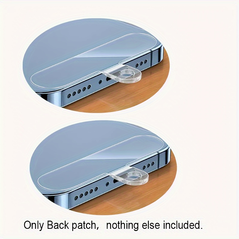 

3-pack Tpu Mobile Phone Lanyard Attachment, Universal Anti-lost Transparent Sticker Clip For Wrist Straps & Neck Straps