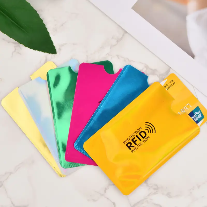set 6 rfid shielding card holders theft resistant sleeves id - Temu set 6 rfid shielding card holders theft resistant sleeves id - Temu