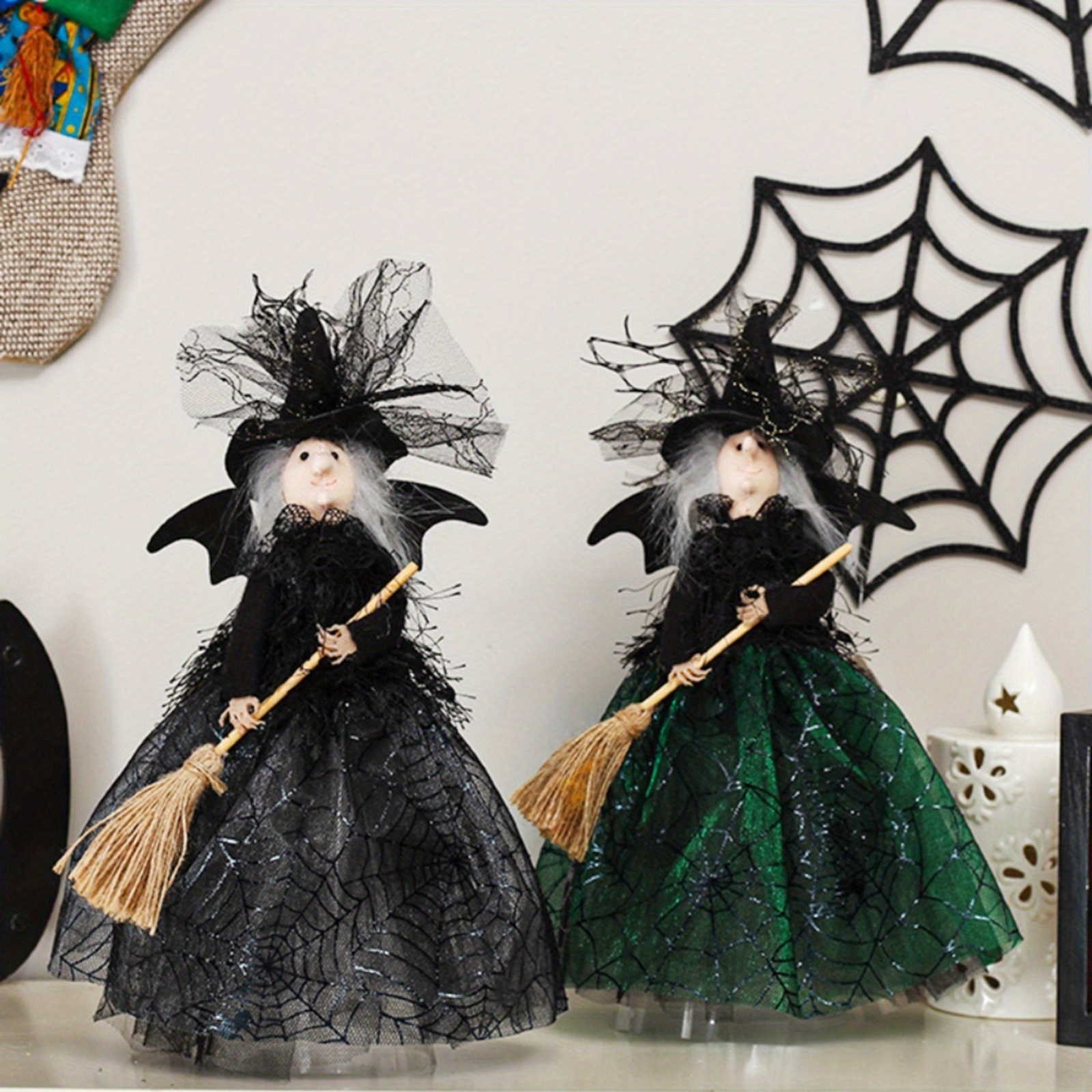 

Halloween Witch Doll Toys Ornaments Decorations For Atmosphere Figurines For Interior Home Decor