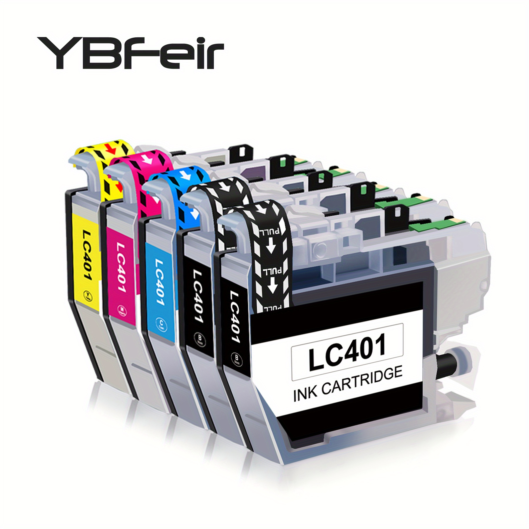 

5pk Lc401 Lc-401 Ink Cartridges For Brother Mfc-j1010dw Mfc-j1012dw Mfc-j1170dw