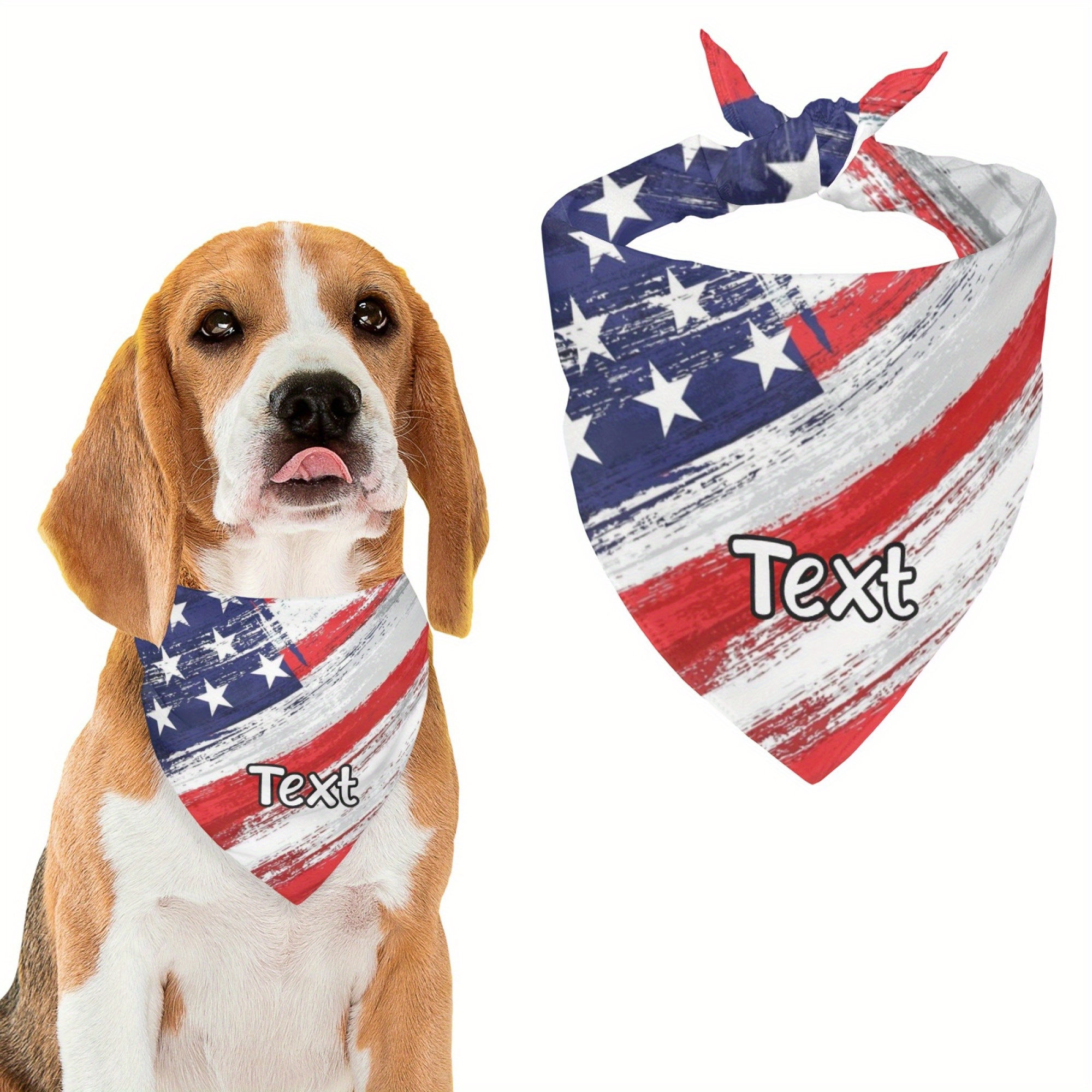 

Custom Text Dog Bandana - Pet Scarf For Small, Medium & Large Breeds - Knit Polyester , Dog Bandana For Large Dogs