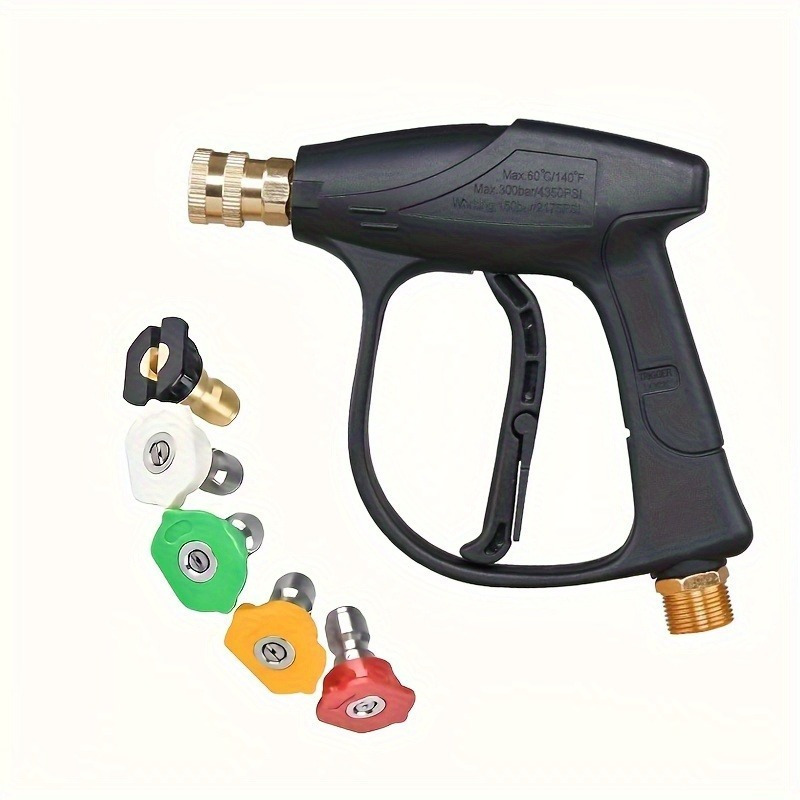 

High Pressure Washer , 3000 Psi Max With 5 Color Quick Connect Nozzles M22 Hose Connector 3.0 Tip