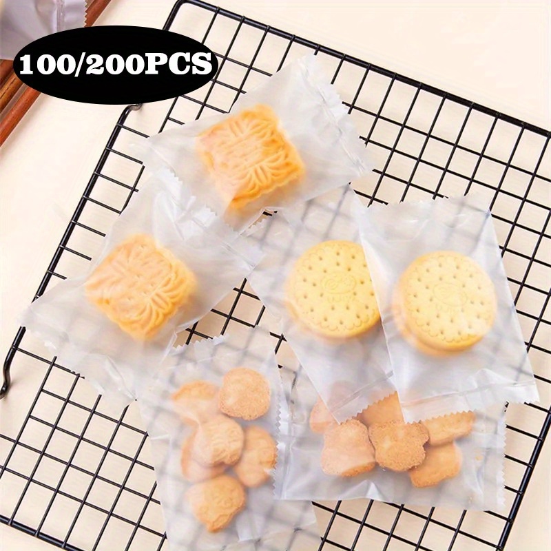 

200pcs Transparent Frosted Bags - Ideal For Cookies, Chocolates & Treats - Birthday Parties, Christmas & Gifts