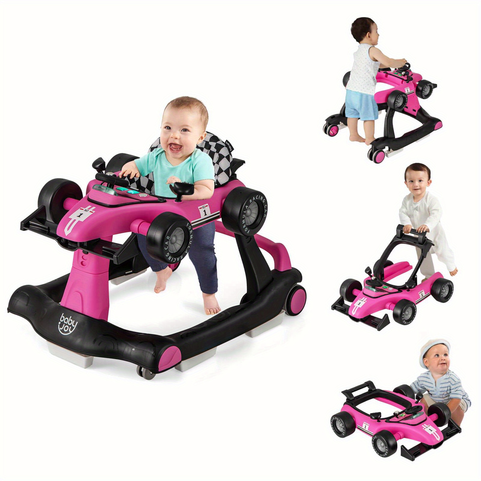 

Maxmass Baby Walker Foldable Activity Walker With Adjustable Height & Speed