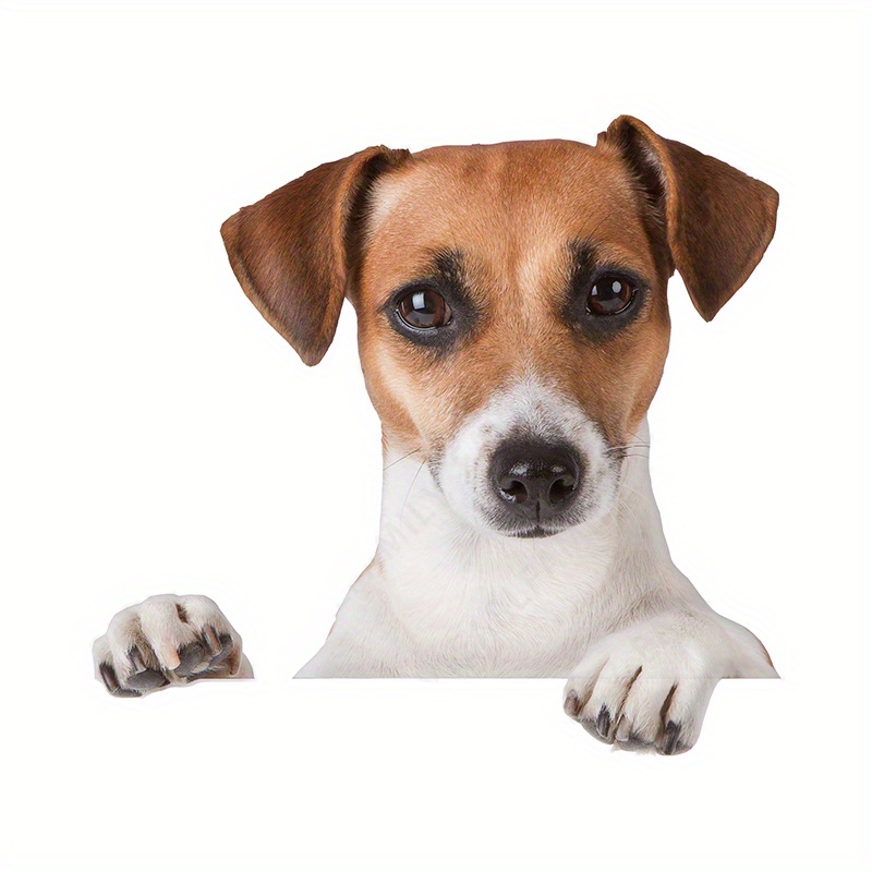 2d Flat Stickers Featuring A Terrier For - Waterproof, Sun-resistant, Decals Suitable For Doors, Trunks, And Laptops - Made Of Vinyl, End, Irregular Shape, Cartoon , Self-adhesive, For Single Use